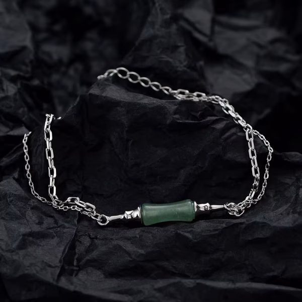 Bamboo double chain bracelet