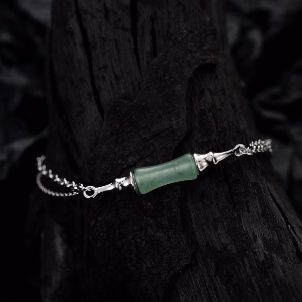 Bamboo double chain bracelet